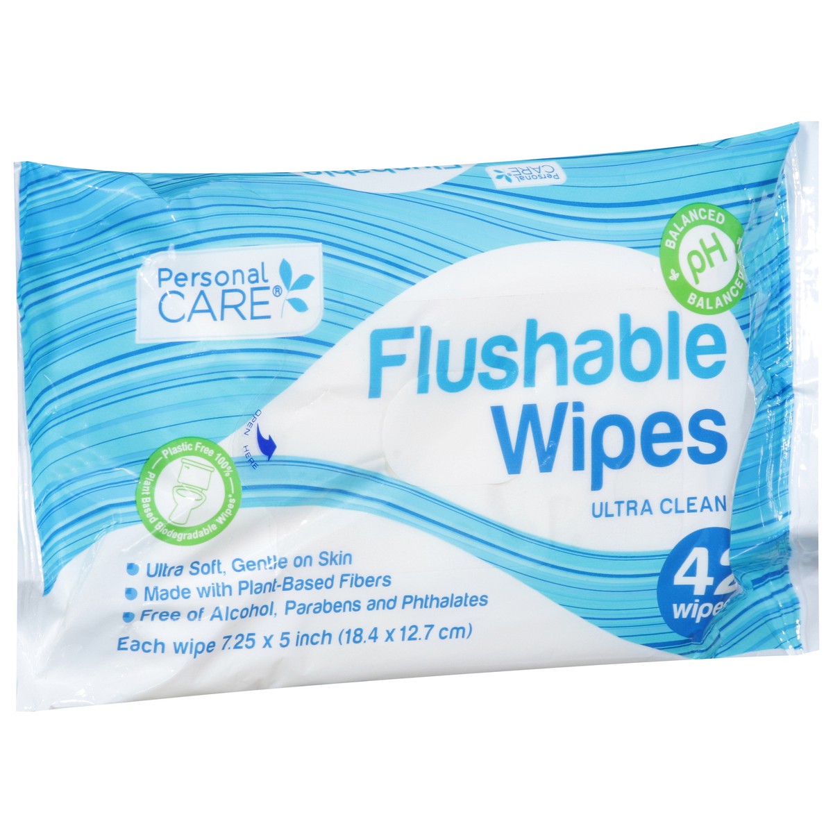slide 6 of 9, Personal Care Ultra Clean Flushable Wipes 42 ea, 42 ct