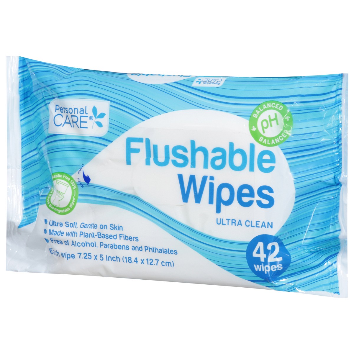 slide 7 of 9, Personal Care Ultra Clean Flushable Wipes 42 ea, 42 ct