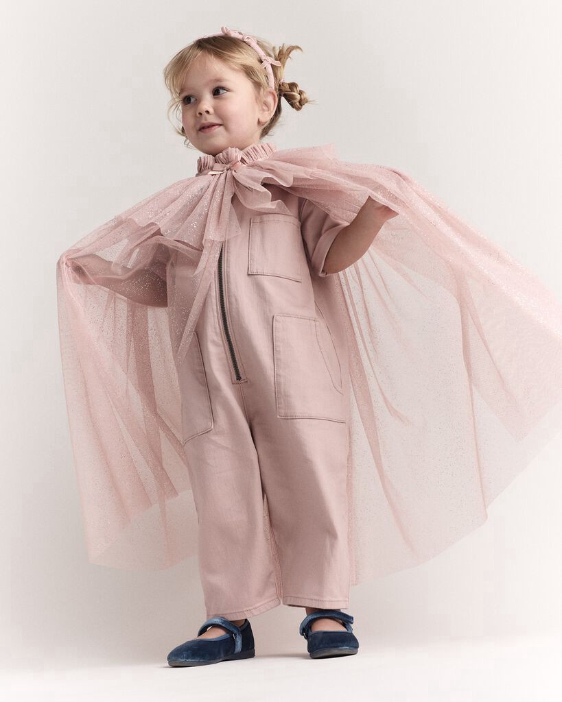 slide 4 of 6, Otteravenue Toddler Girl Confetti Dress Up Cape - Light Pink Light Pink 3T-UP, 1 ct