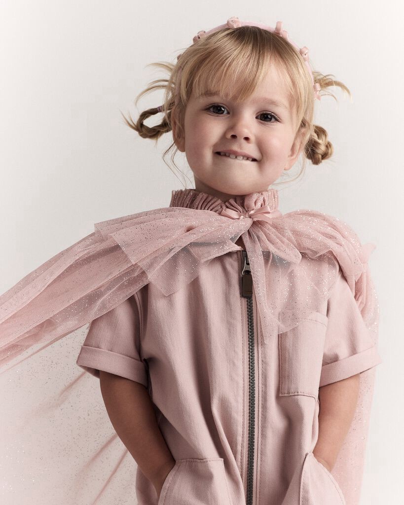 slide 6 of 6, Otteravenue Toddler Girl Confetti Dress Up Cape - Light Pink Light Pink 3T-UP, 1 ct