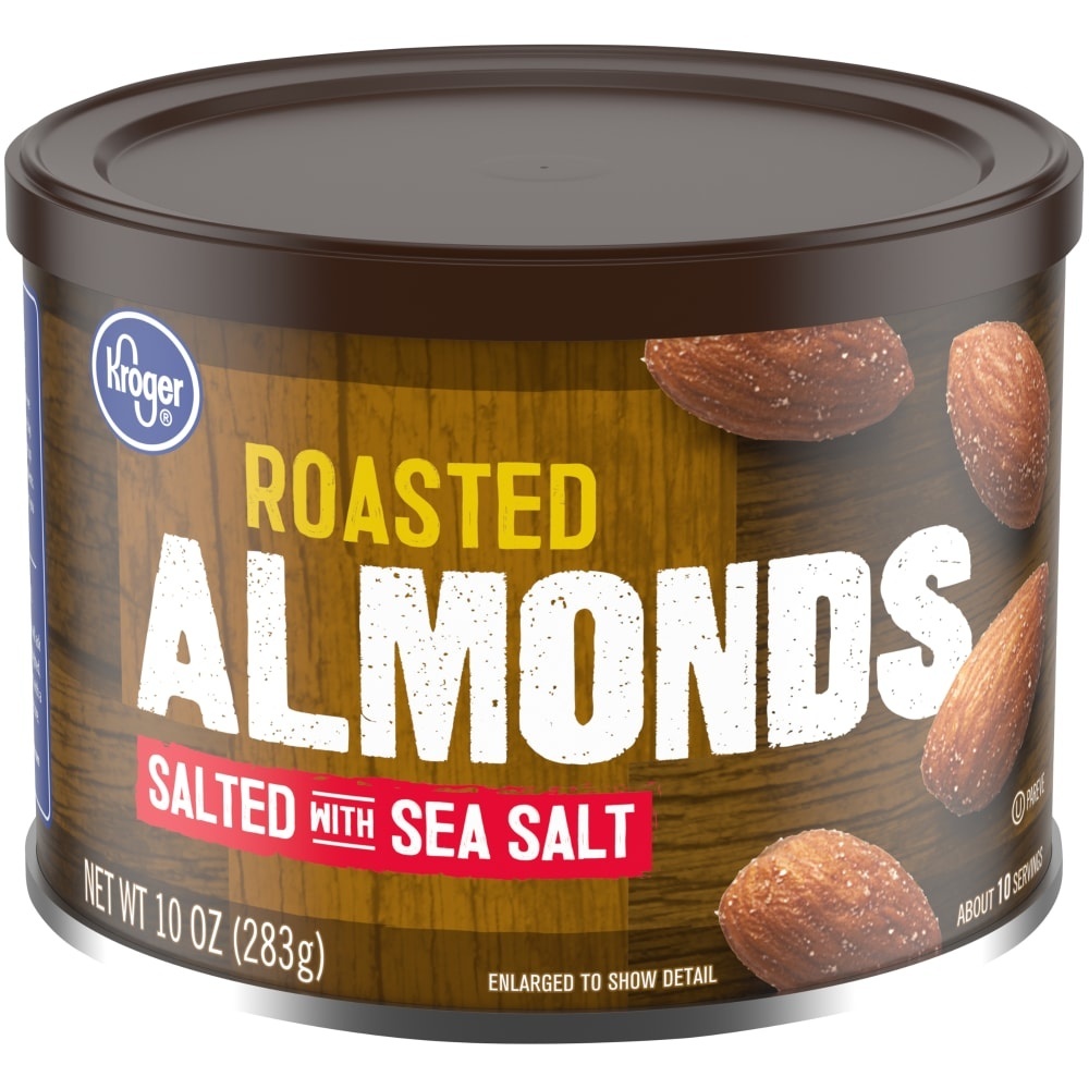 slide 1 of 1, Kroger Salted & Roasted Almonds, 10 oz