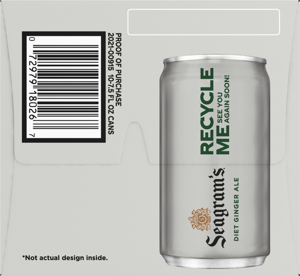 slide 8 of 12, Seagram's Zero Sugar Ginger Ale Fridge Pack Cans- 10 ct, 10 ct; 7.5 oz