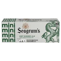Seagram's Zero Sugar Ginger Ale Fridge Pack Cans- 10 ct