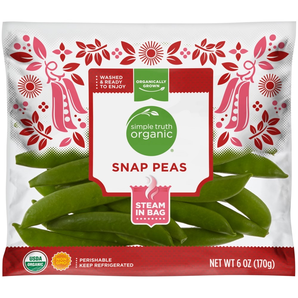 slide 1 of 1, Simple Truth Organic Snap Peas, 6 oz