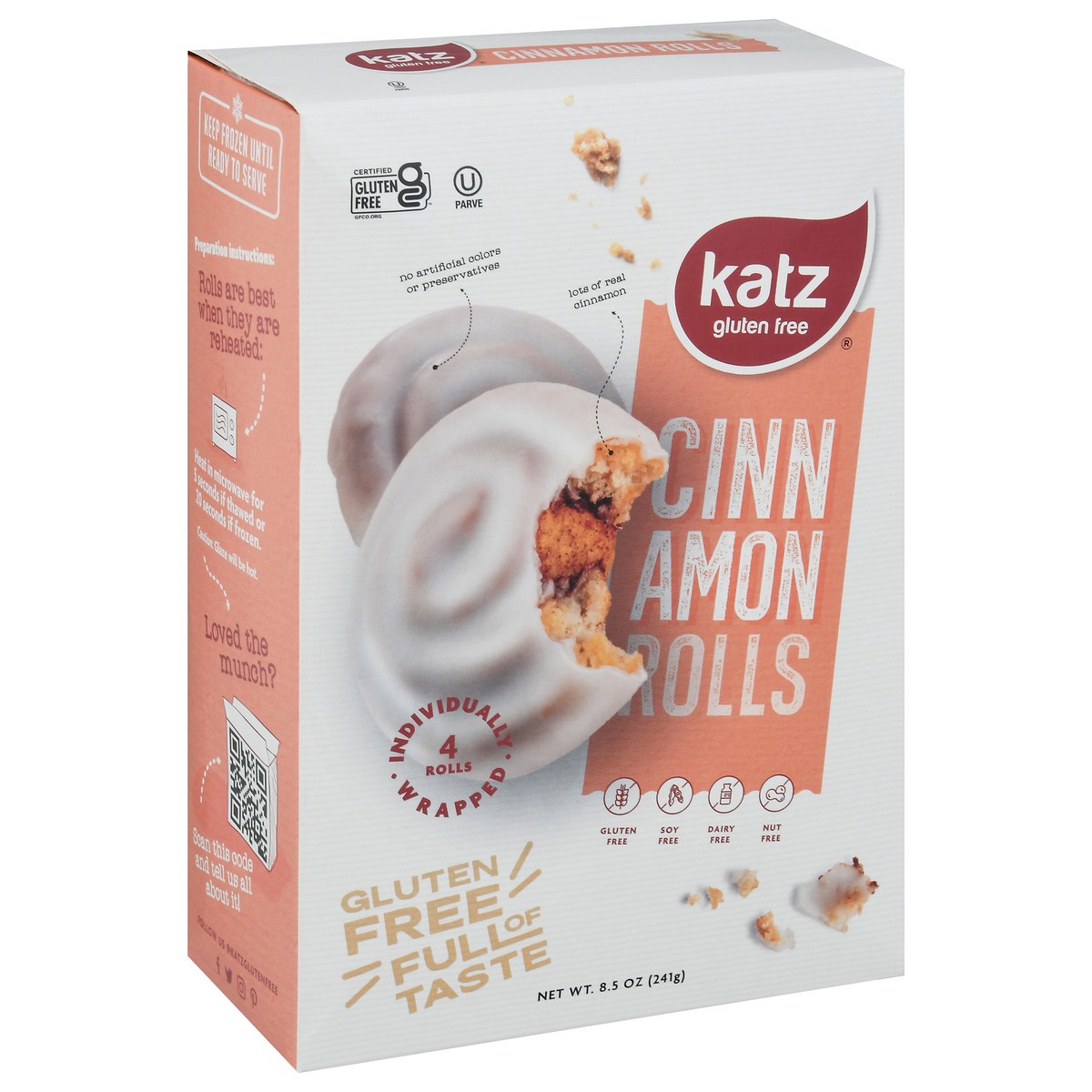 slide 3 of 9, Katz Gluten Free Cinnamon Rolls 4 ea, 4 ct