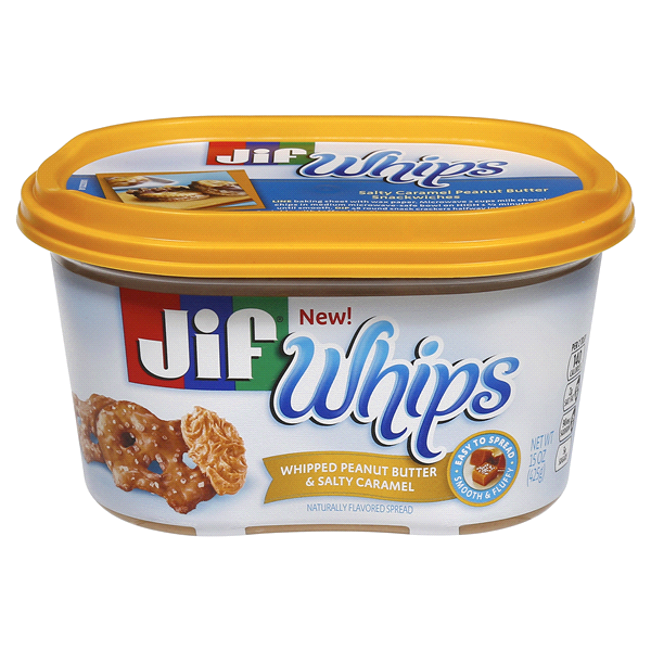 slide 1 of 1, Jif Whips Salted Caramel Peanut Butter, 15.9 oz