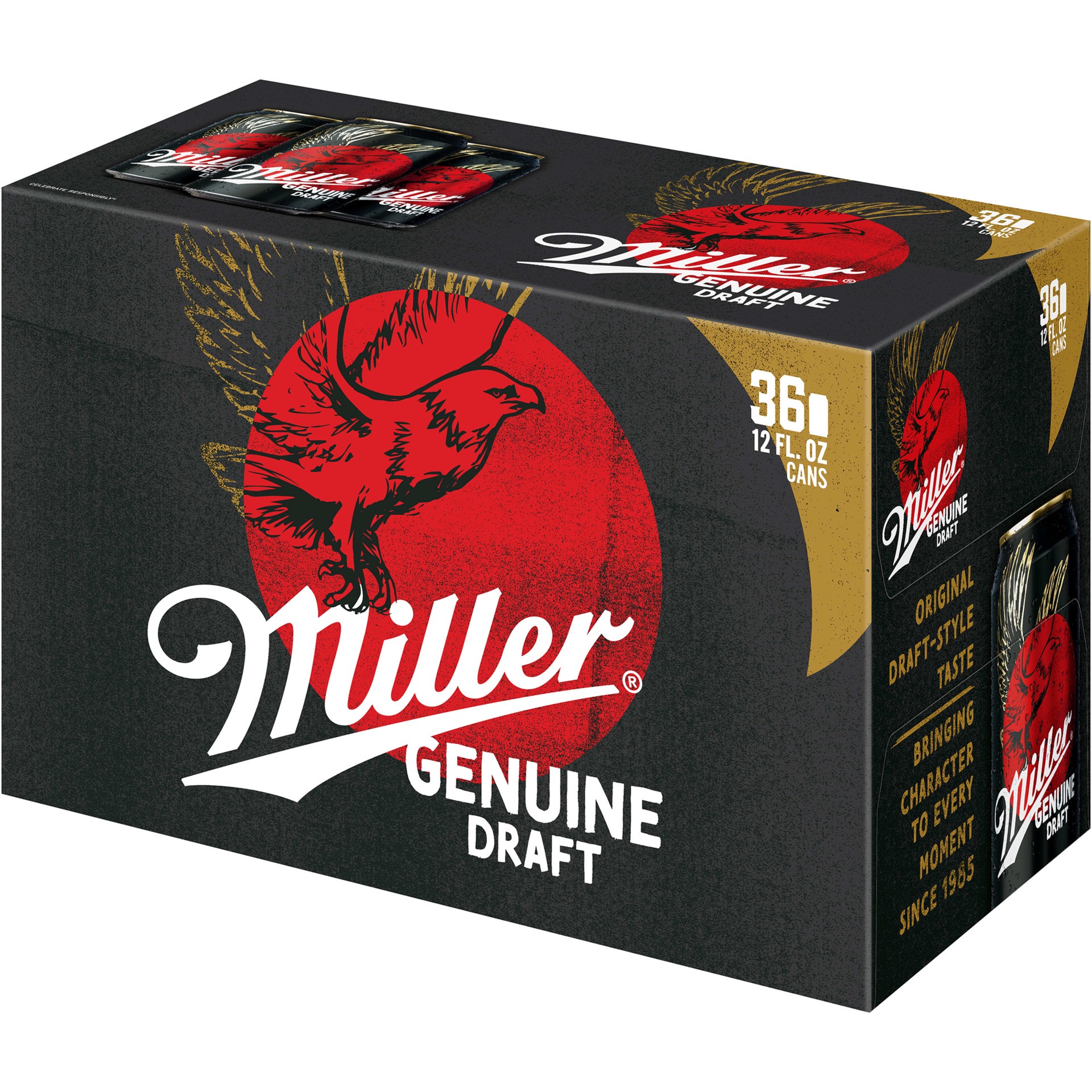 slide 5 of 5, Miller Genuine Draft, 36 pk, 12 oz cans, 4.6% ABV, 12 oz