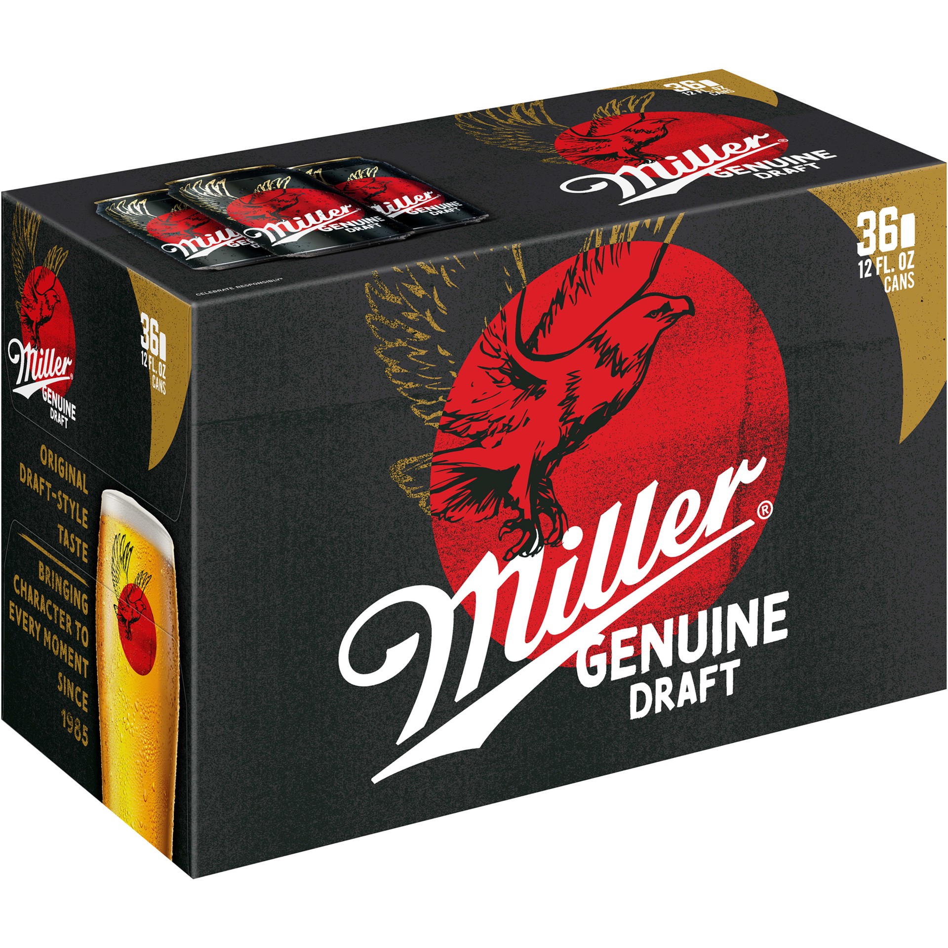 slide 3 of 5, Miller Genuine Draft, 36 pk, 12 oz cans, 4.6% ABV, 12 oz