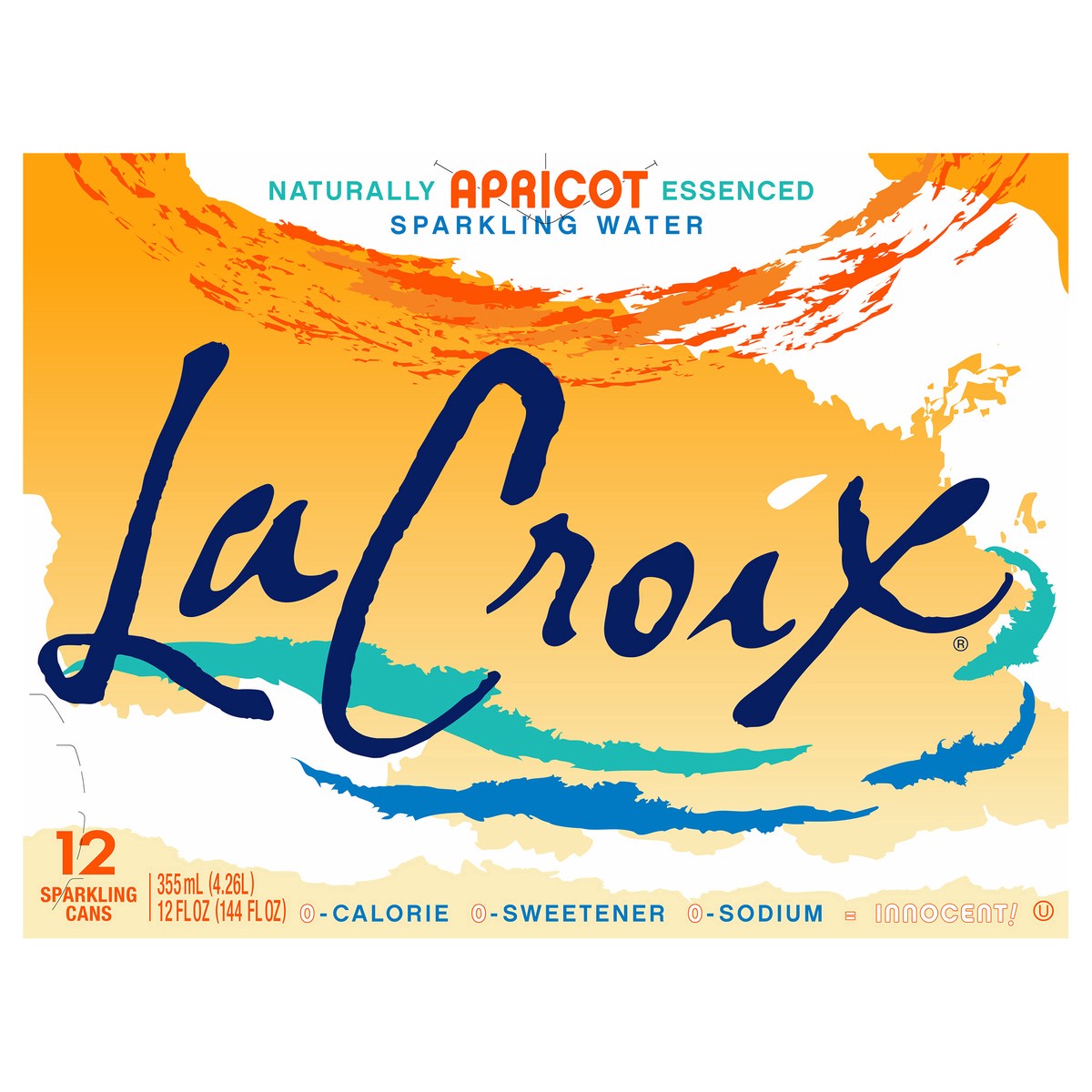 slide 1 of 1, La Croix Apricot 12 Pack 12oz, 144 fl oz