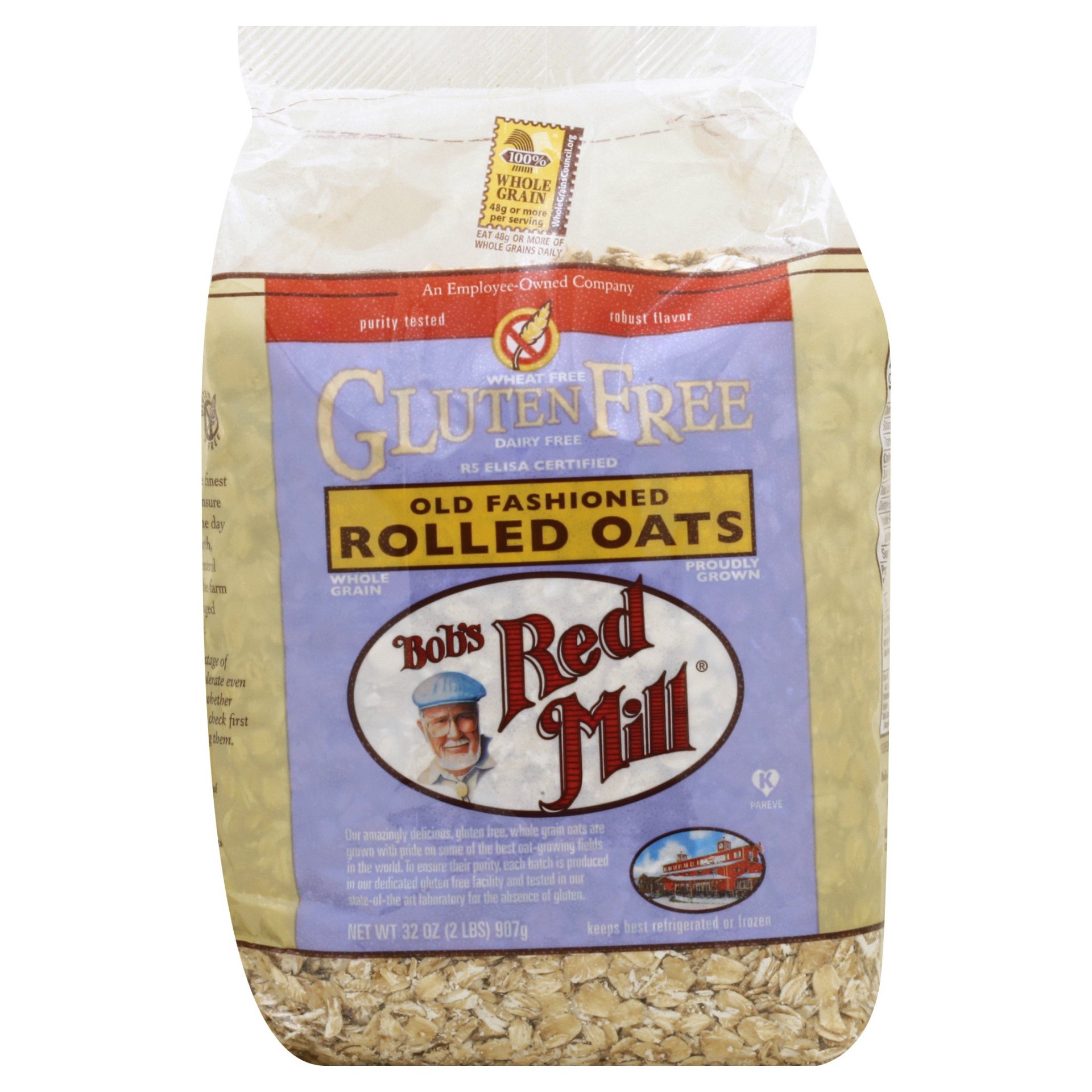 slide 1 of 4, Bob's Red Mill Old Fashioned Rolled Oats, 32 oz