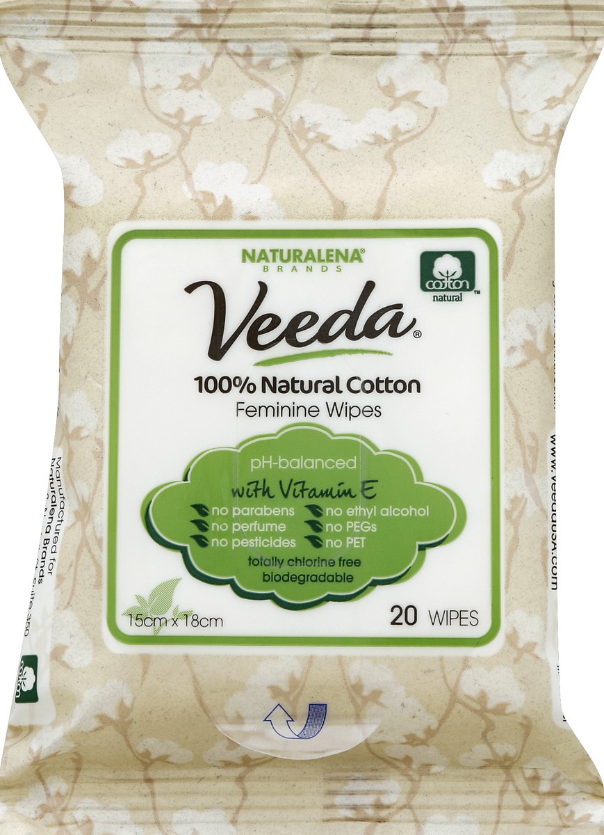 slide 1 of 5, Veeda Feminine Wipes 20 ea, 20 ct