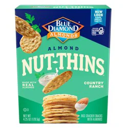 Blue Diamond Nut Thins Crackers, Country Ranch, 4.25oz