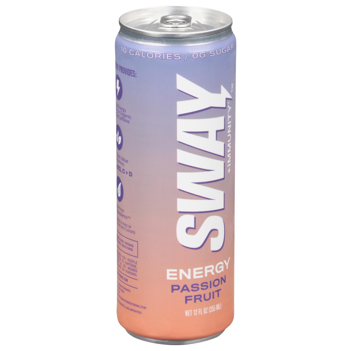 slide 12 of 13, Sway Energy Passion Fruit - 12 oz, 12 oz