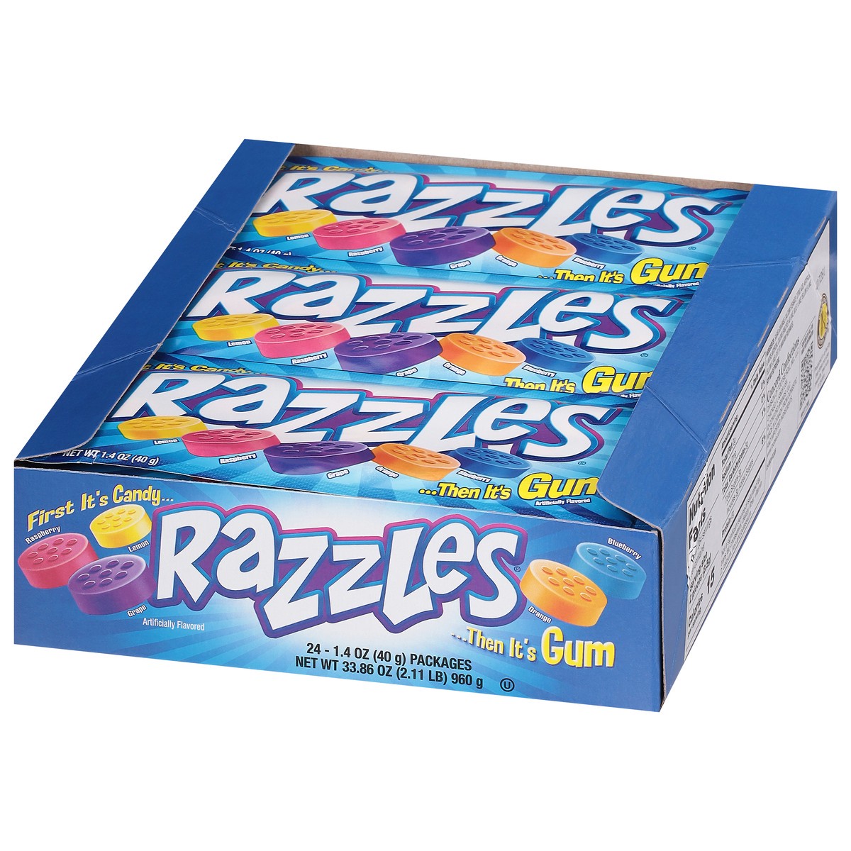 slide 13 of 13, Razzles Gum 24 - 1.4 oz Packages, 24 ct