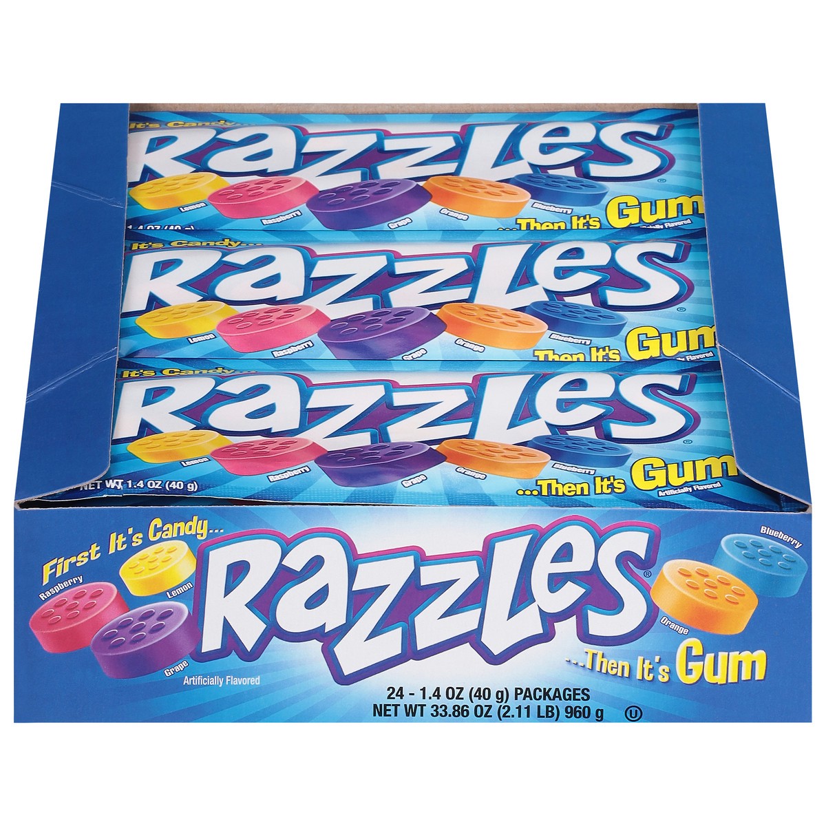 slide 6 of 13, Razzles Gum 24 - 1.4 oz Packages, 24 ct