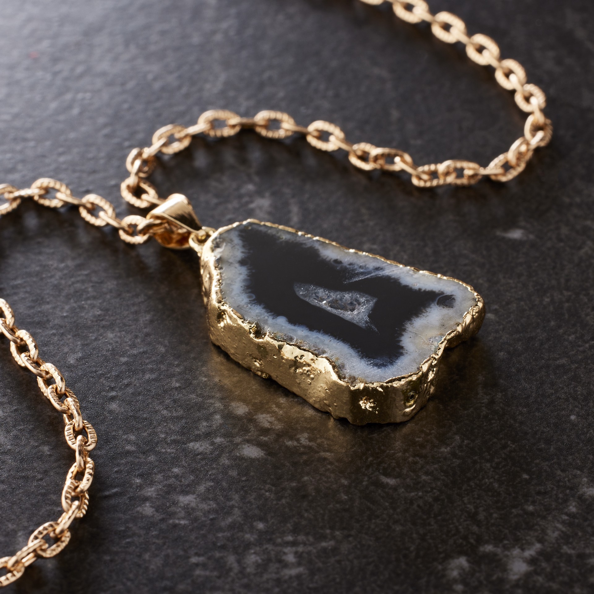 slide 2 of 3, Black Druzy Agate Pendant By Bead Landing, 20 ct; 30mm x 25 ct; 40mm pendant size