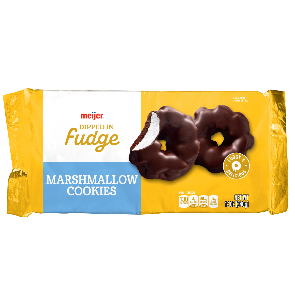 slide 1 of 5, Meijer Fudge Marshmallow Chocolate Cookies, 12 oz