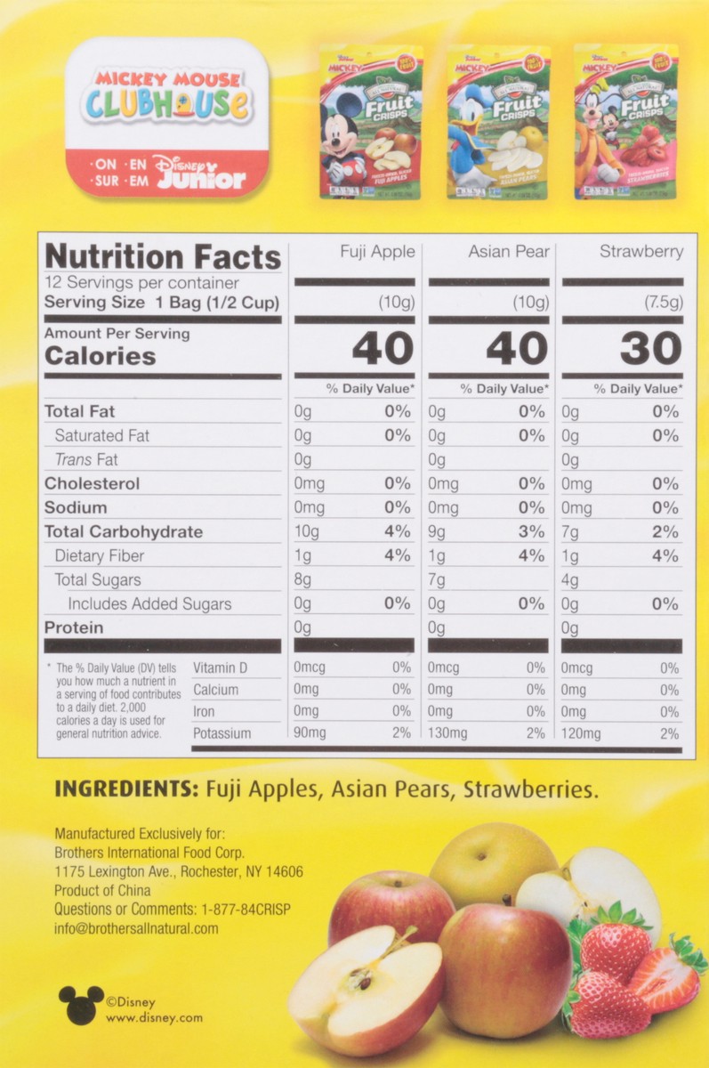 slide 9 of 14, Brothers All Natural Variety 12 Pack Disney Junior Fruit Crisps 12 ea, 12 ct