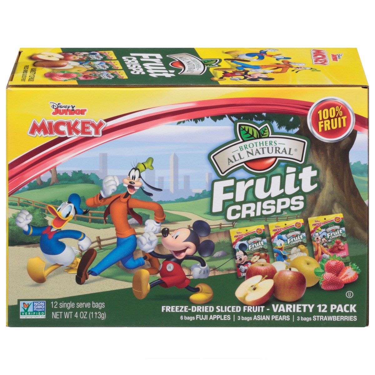 slide 1 of 14, Brothers All Natural Variety 12 Pack Disney Junior Fruit Crisps 12 ea, 12 ct