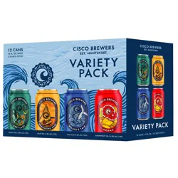 Cisco Brewers Variety Pack, 12 Pack Beer, 12 fl. Oz. Cans