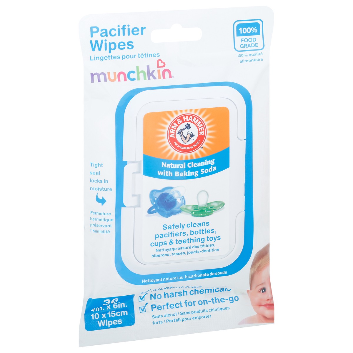 slide 8 of 11, Munchkin Arm & Hammer Pacifier Wipes, 36 ct