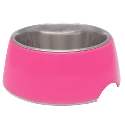 Retro Bowl Xs Small Pet Bowl - Hot Pink