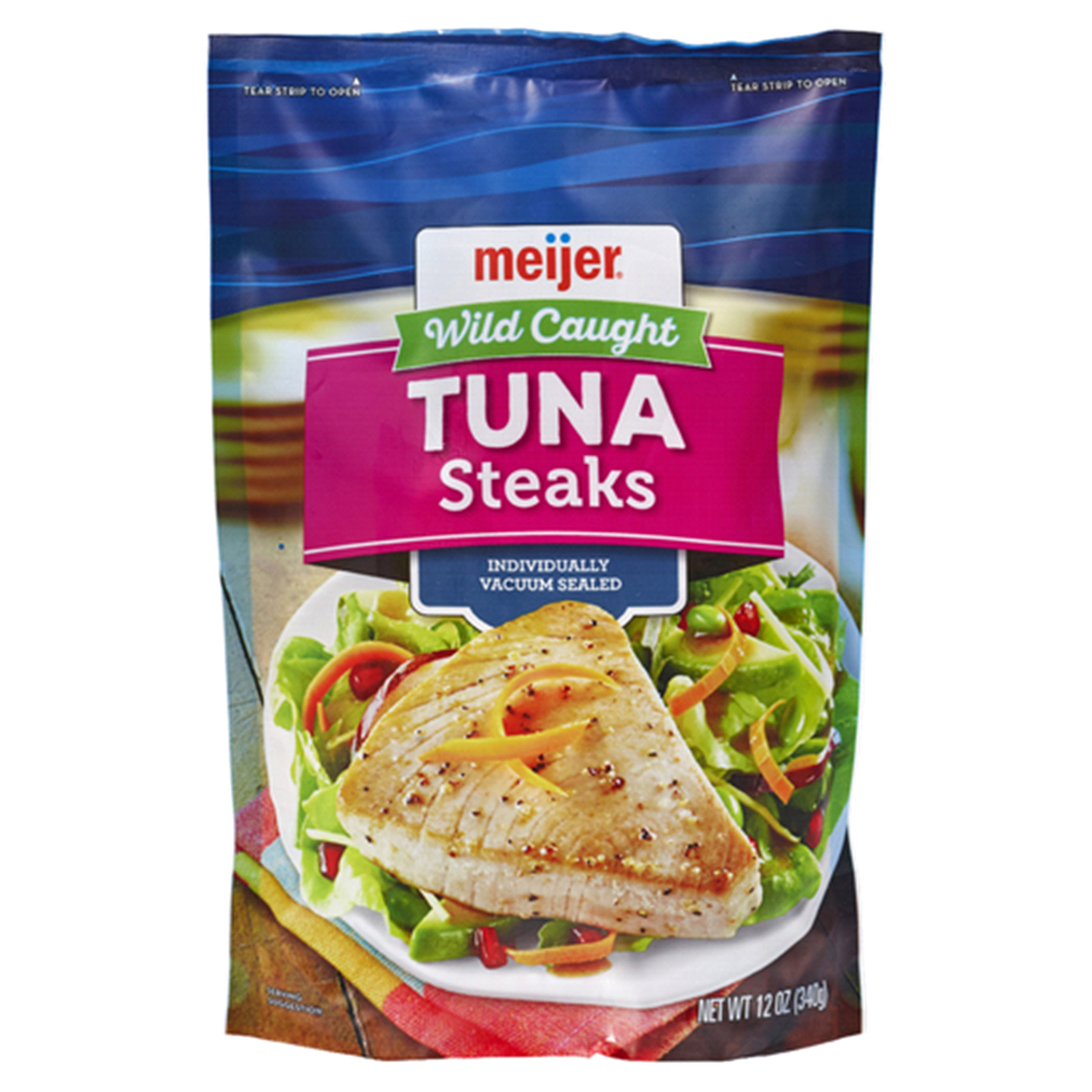 slide 1 of 1, FREDERIKS BY MEIJER Meijer Ahi Tuna Steaks, 12 oz