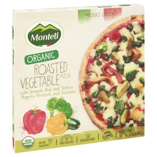 slide 1 of 1, Monteli Frozen Roasted Vegetable Pizza, 14.46 oz
