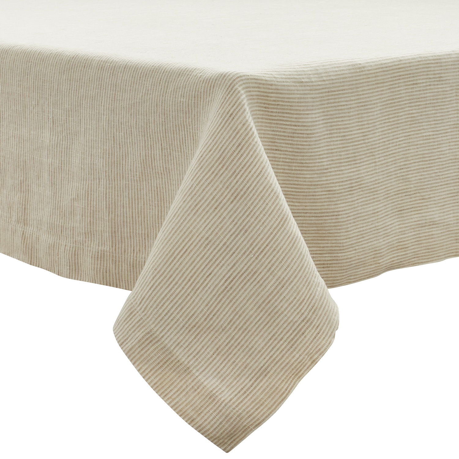 slide 1 of 1, Sur La Table Natural Striped Linen Tablecloth, 1 ct