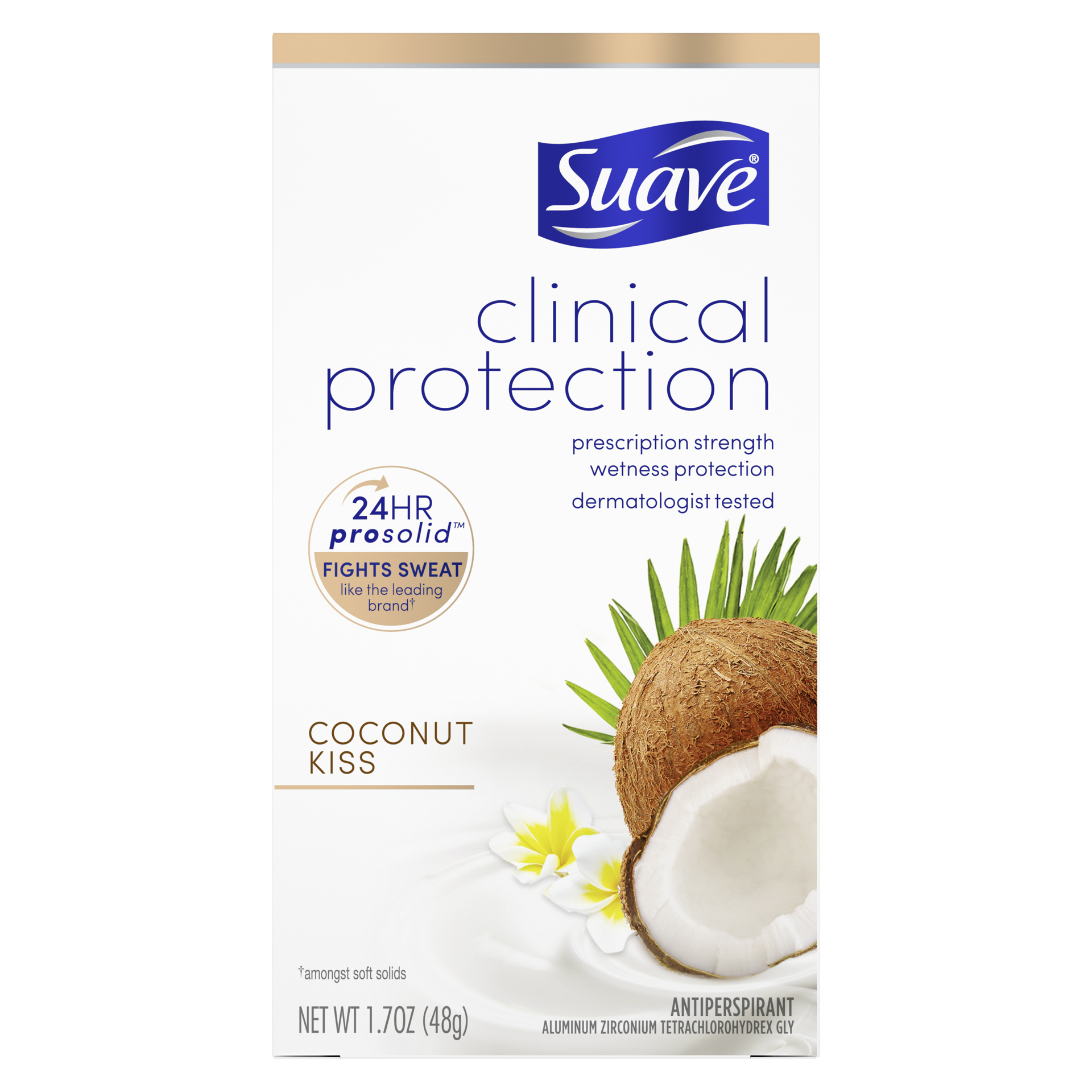 slide 3 of 4, Suave Clinical Antiperspirant Deodorant Coconut Kiss, 1.7 oz, 1.7 oz