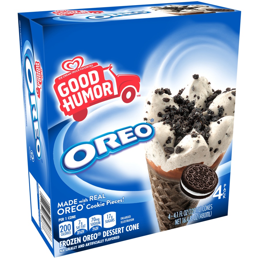 slide 2 of 5, Good Humor Ice Cream & Frozen Desserts Oreo Cone, 4 ct