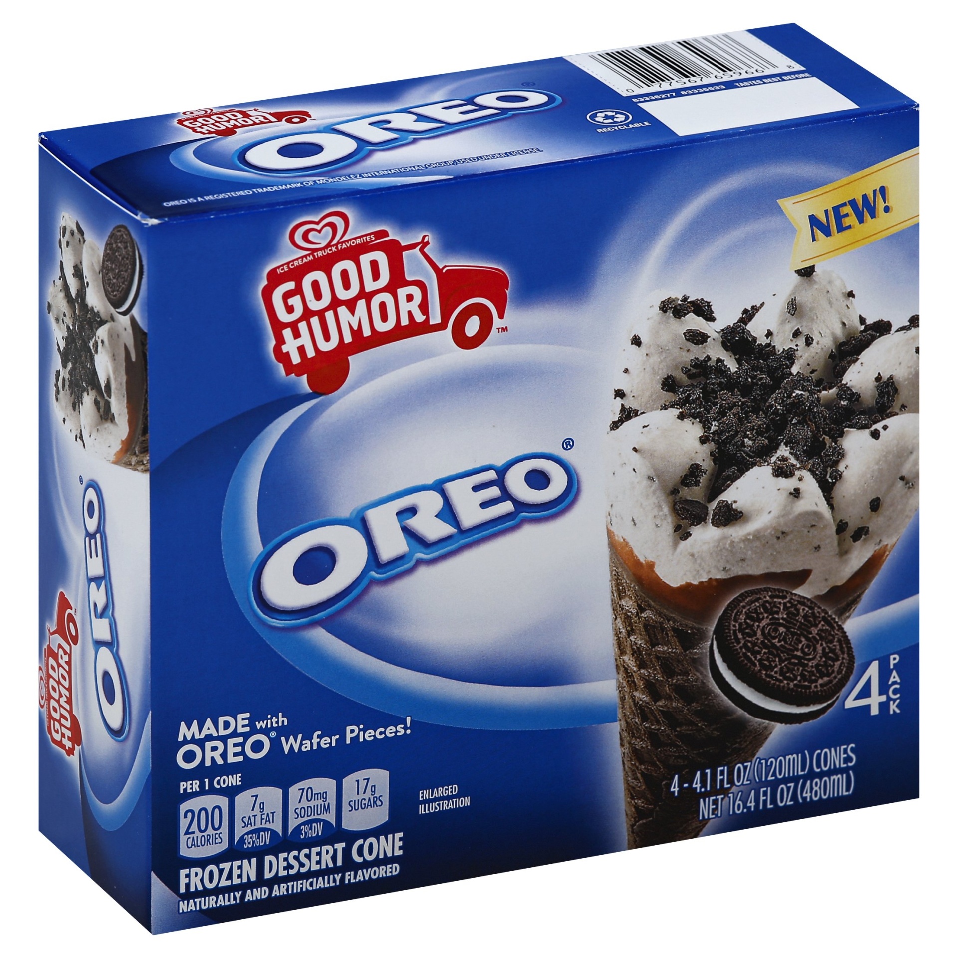 slide 1 of 5, Good Humor Ice Cream & Frozen Desserts Oreo Cone, 4 ct