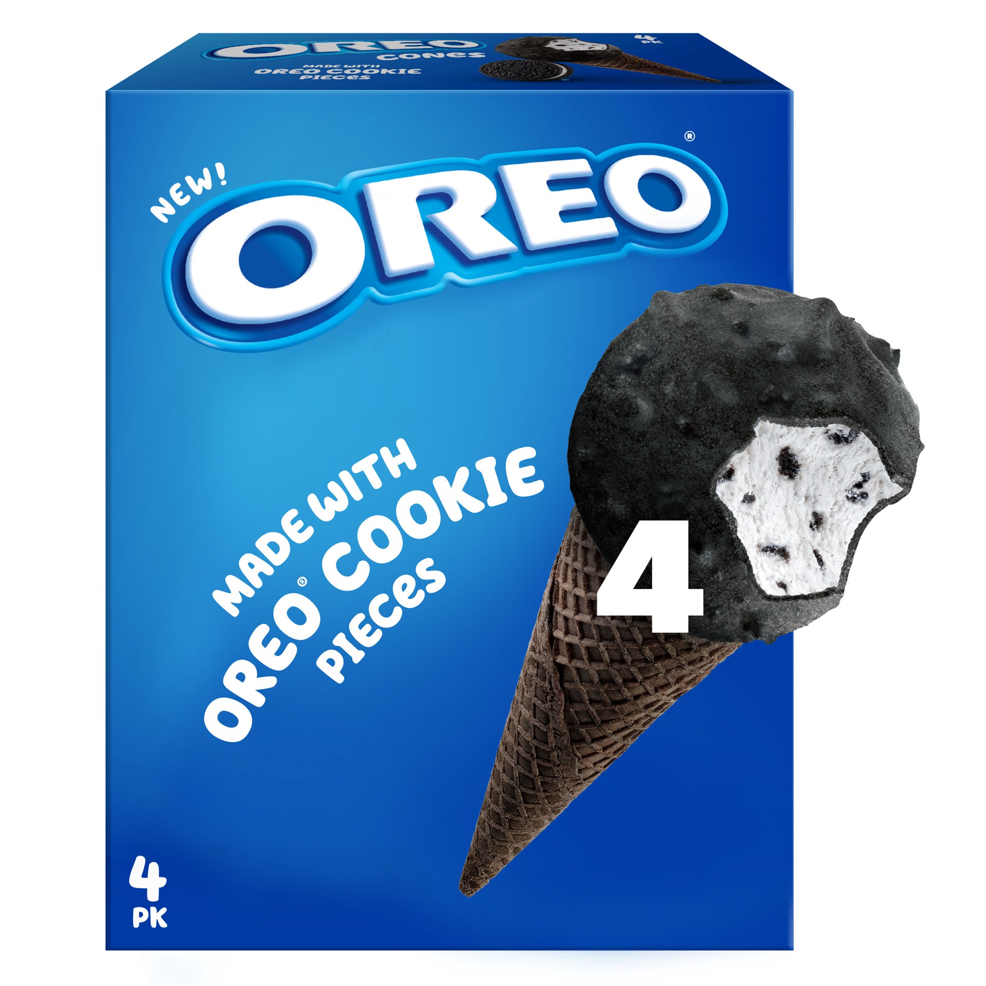 slide 5 of 5, Oreo Frozen Dairy Dessert Cones 4 ea, 4 ct