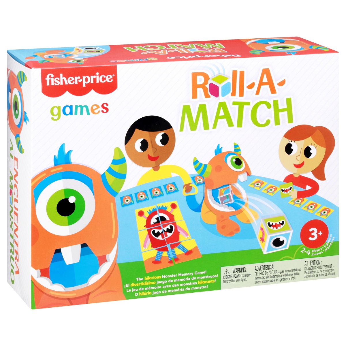 slide 2 of 8, Fisher-Price Monster Roll-A-Match Game, 1 ct