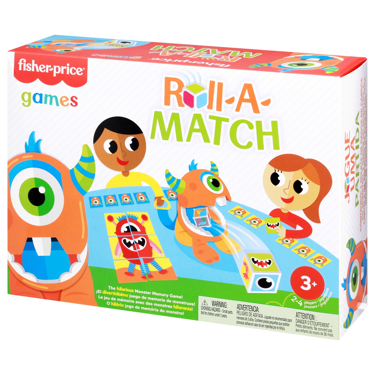 slide 3 of 8, Fisher-Price Monster Roll-A-Match Game, 1 ct