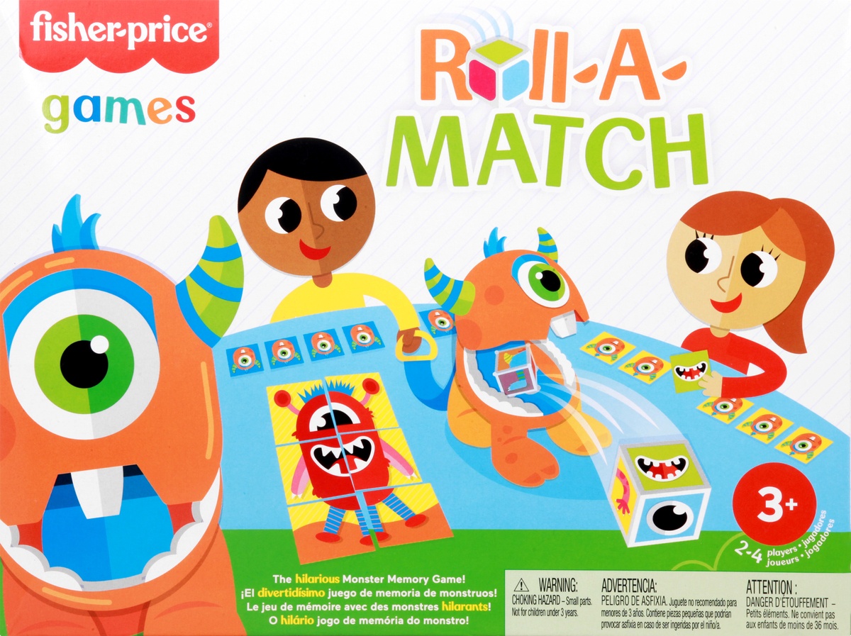 slide 7 of 8, Fisher-Price Monster Roll-A-Match Game, 1 ct