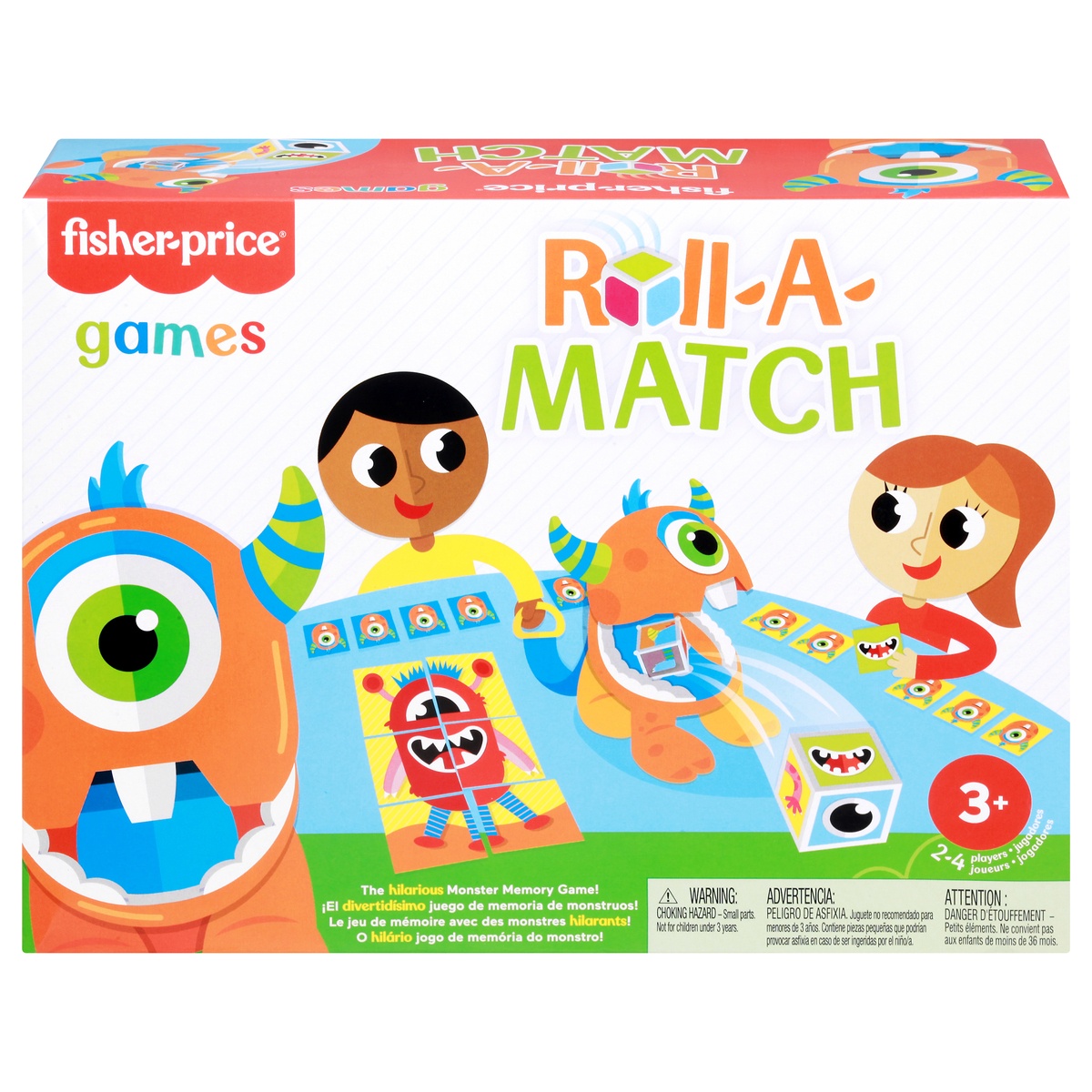 slide 1 of 8, Fisher-Price Monster Roll-A-Match Game, 1 ct