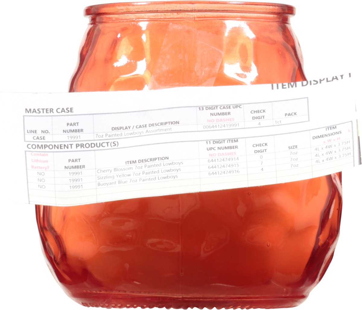 slide 4 of 4, UNFI 7 Ounce Painted Lowboys Candle 1 ea, 1 ct