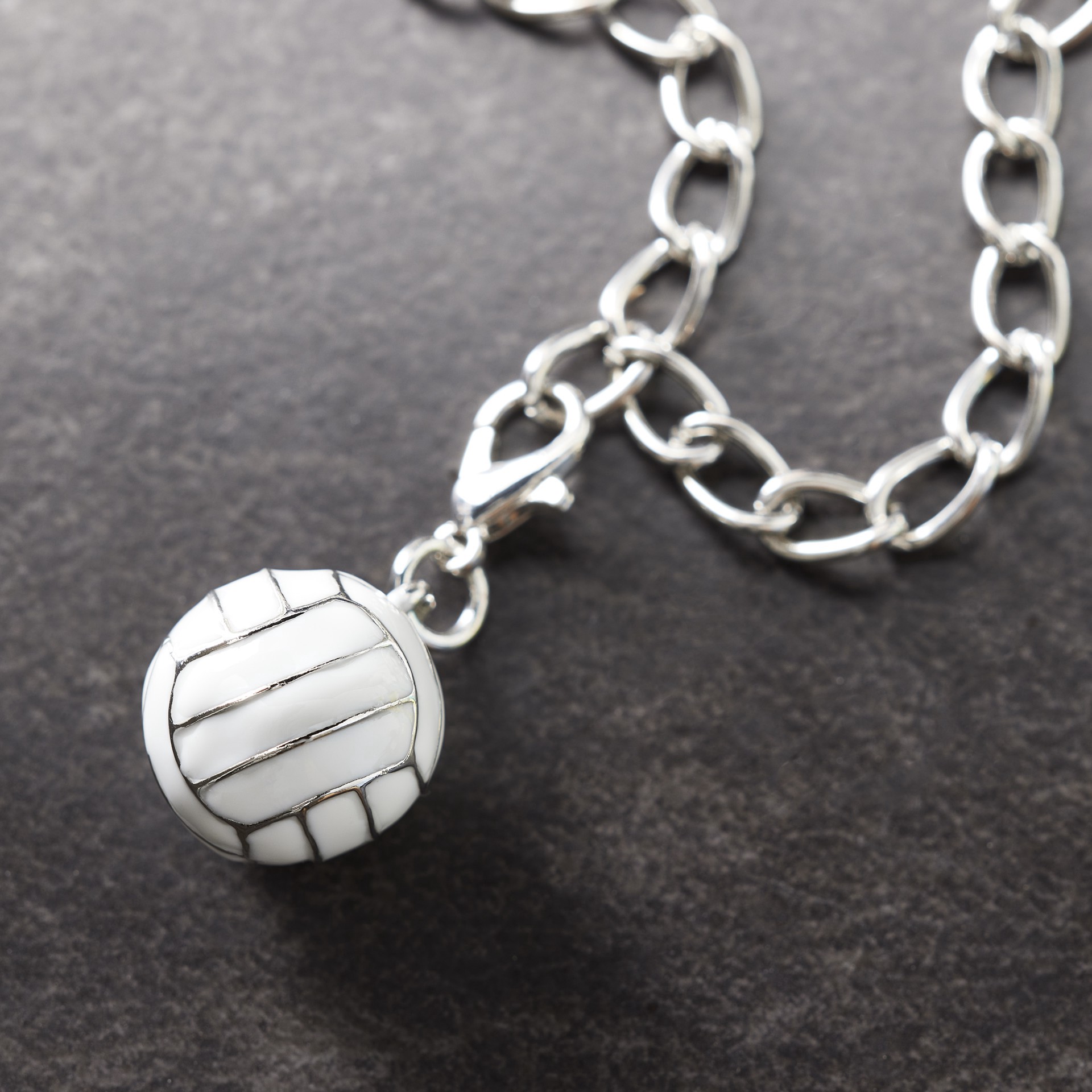 slide 2 of 3, Volleyball Charm By Bead Landing, 15 mm