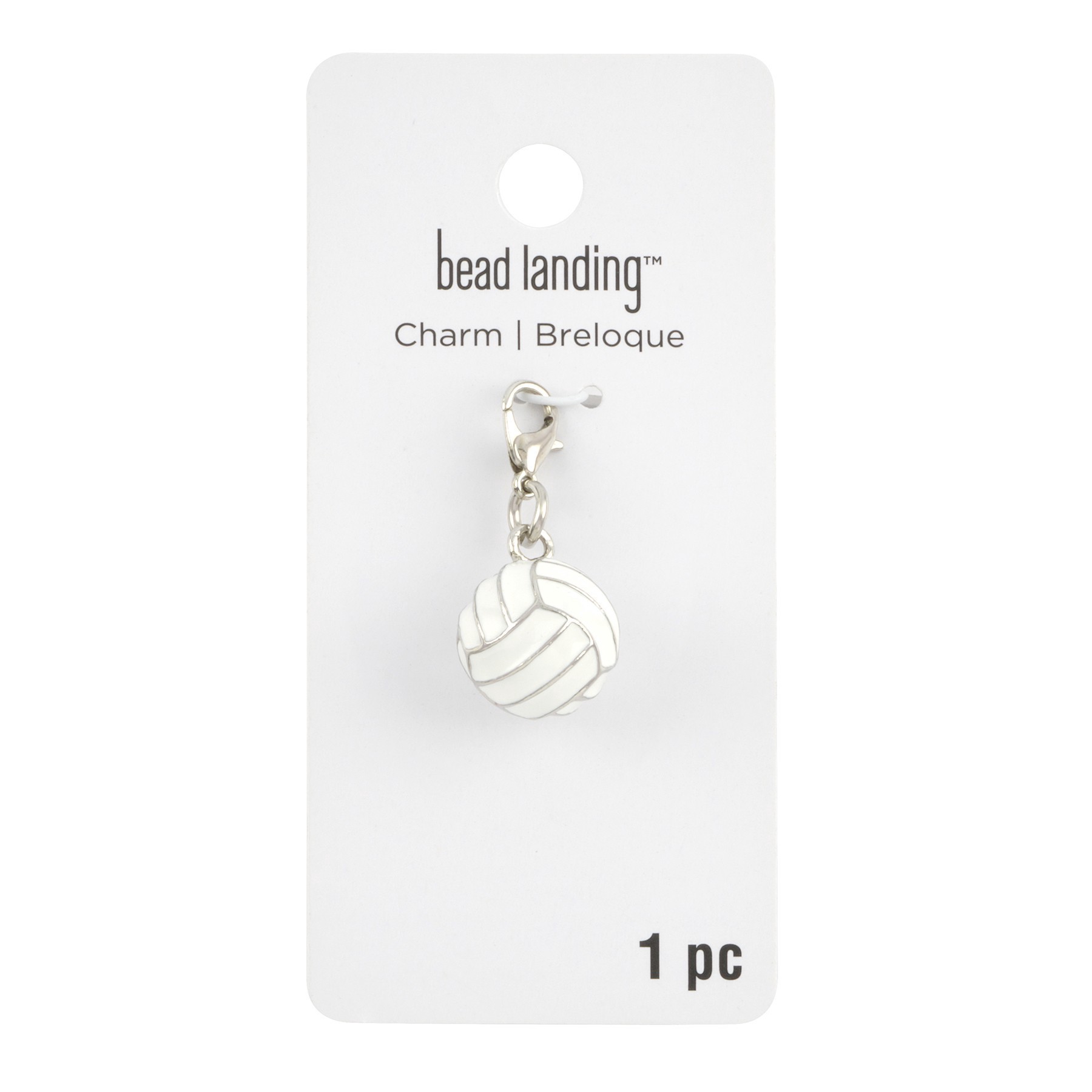 slide 3 of 3, Volleyball Charm By Bead Landing, 15 mm