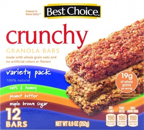 slide 1 of 1, Best Choice Crunchy Variety Pack Granola Bars, 6 ct