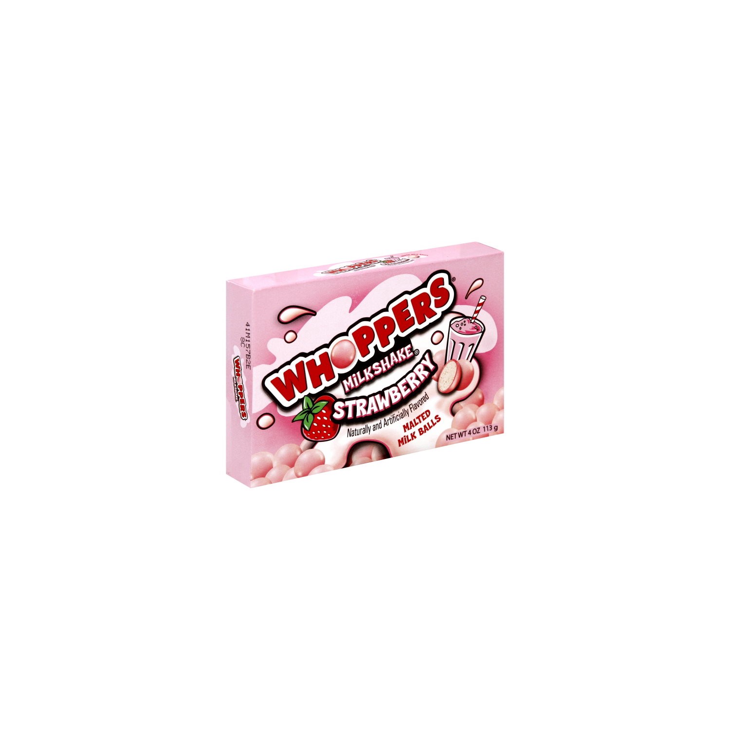 Hershey's Whoppers Milkshake Strawberry Malted Milk Balls Theater Box 4 oz