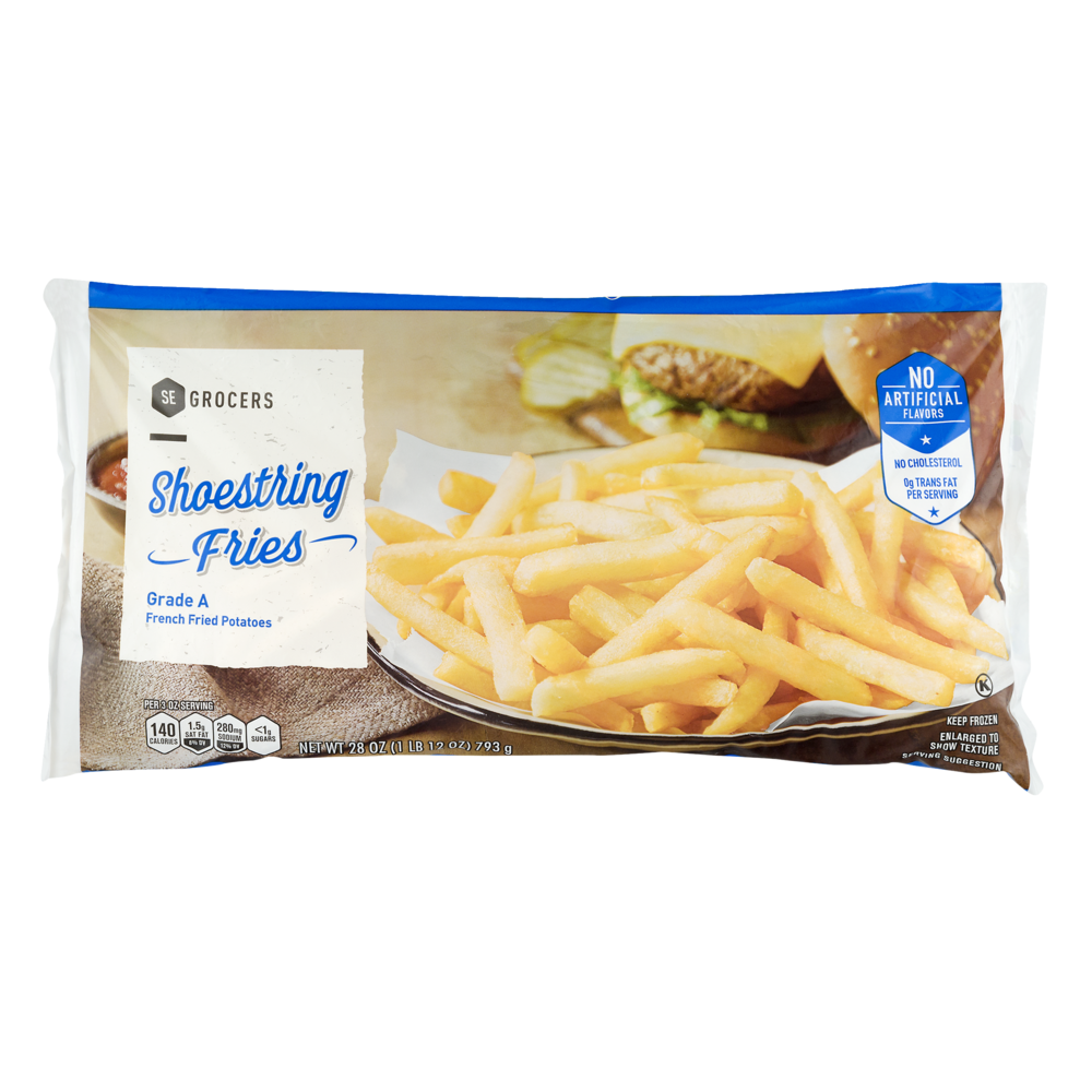 slide 1 of 1, SE Grocers Shoestring Fries, 28 oz