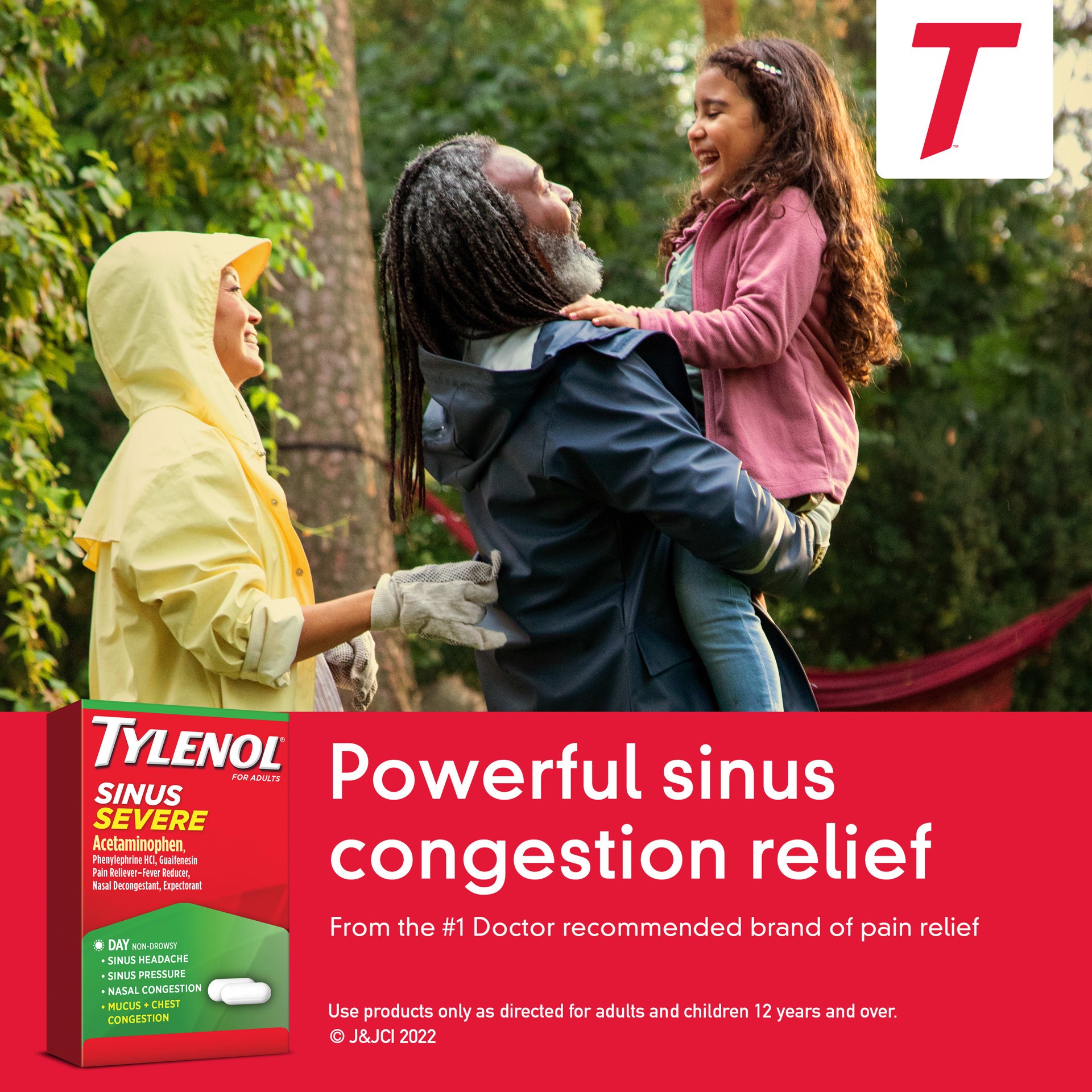 slide 9 of 9, Tylenol Sinus Severe Daytime Cold & Flu Relief Medicine Caplets, Non-Drowsy Pain Reliever, Fever Reducer Expectorant & Decongestant, Acetaminophen, Guaifenesin & Phenylephrine HCl, 24 ct, 24 ct