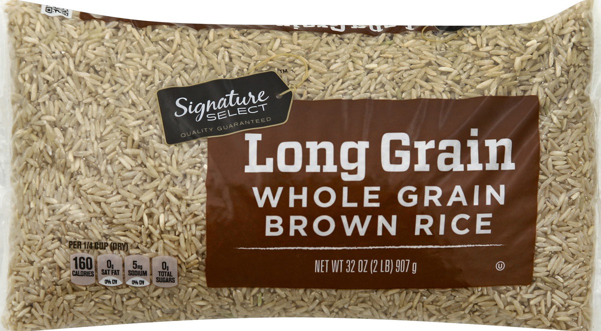 slide 5 of 5, Signature Select Brown Rice 32 oz, 32 oz