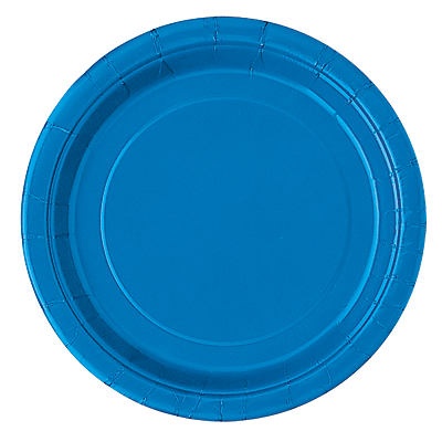 slide 1 of 1, Unique Industries Royal Blue Plates, 20 ct; 9 in