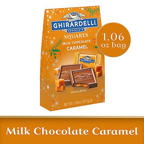 slide 1 of 1, Ghirardelli Holiday Milk Chocolate Caramel Squares Bag - 1.06 Oz, 1.06 oz