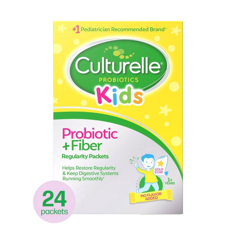 slide 1 of 7, Culturelle Kids Probiotics Regularity Gentle-Go Formula Packets, 24 ct