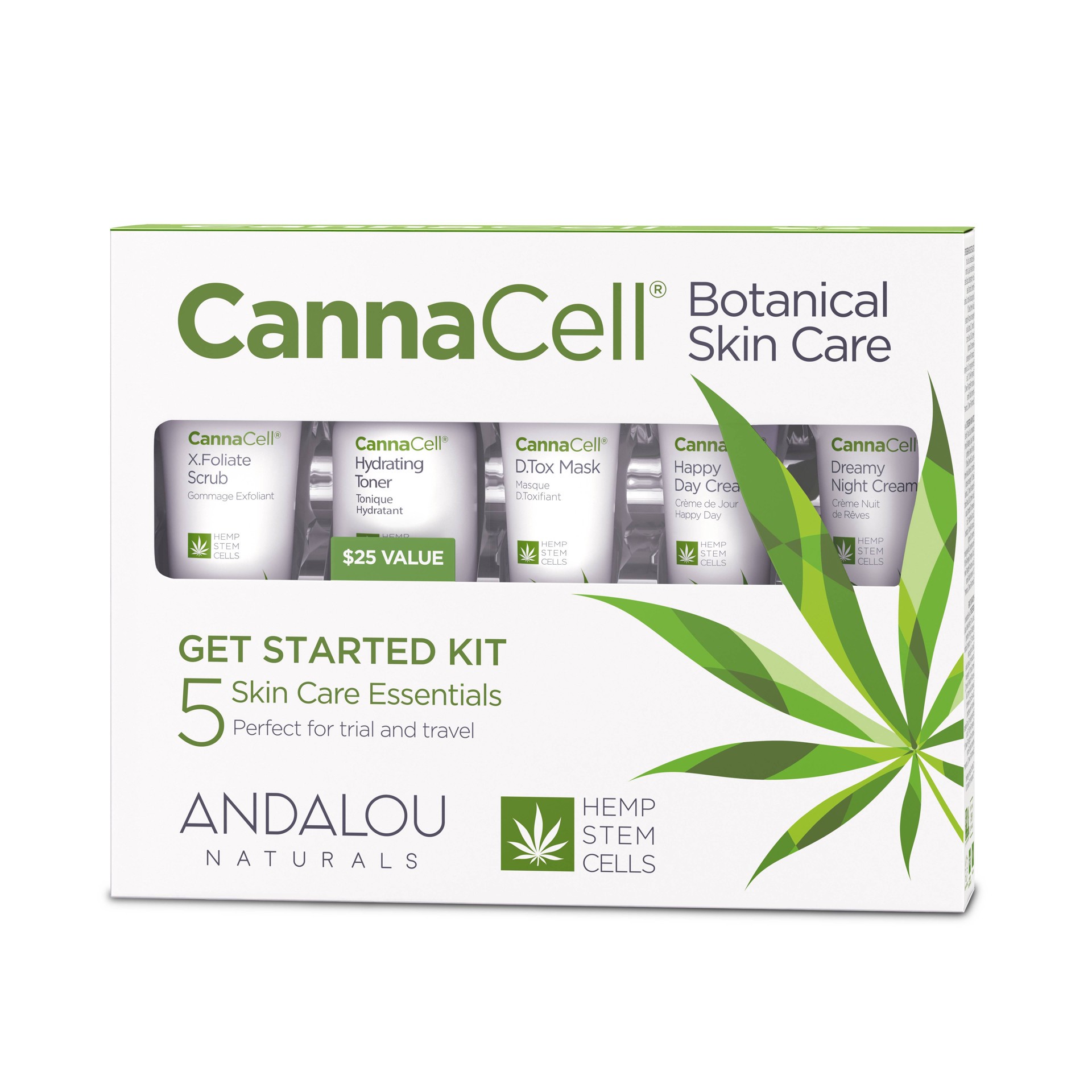 slide 1 of 1, Andalou Naturals CannaCell Get Started Kit, 5 ct