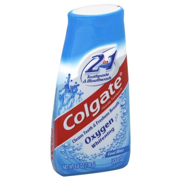 slide 1 of 1, Colgate Oxygen Whitening 2-In-1 Cool Mint Liquid Gel Toothpaste & Mouthwash, 4.6 oz